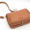 SARRER Leather Shoulder cum Crossbody Bag with Detachable Shoulder Strap - Brown