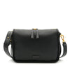 SARRER Leather Shoulder cum Crossbody Bag with Detachable Shoulder Strap - Black