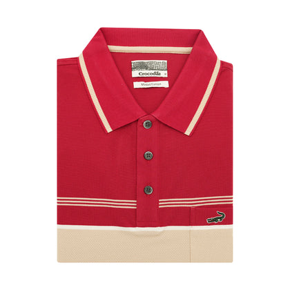 Crocodile Short-Sleeved Polo - Red