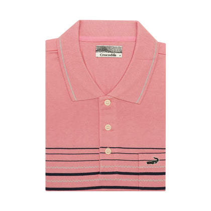 Crocodile 100% Cotton Short-Sleeved Polo - Col 01