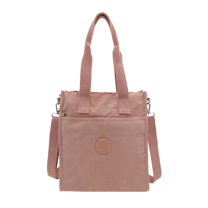 LASELLE Lightweight Nylon Tote Bag - Peach