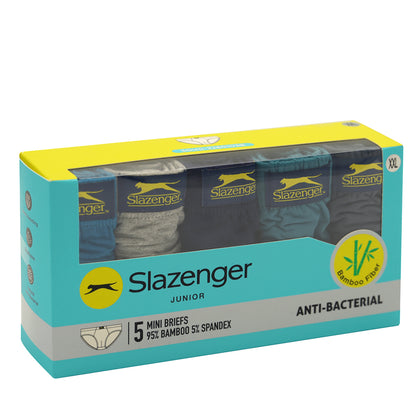 Slazenger Junior Mini Briefs (5-pc pack) - Assorted Colours