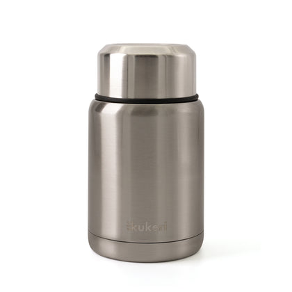 Kukeri 500ml Insulated Food Jar with Foldable Spoon - Pewter