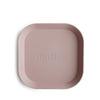 mushie Square Dinnerware Plates Set of 2 - Blush