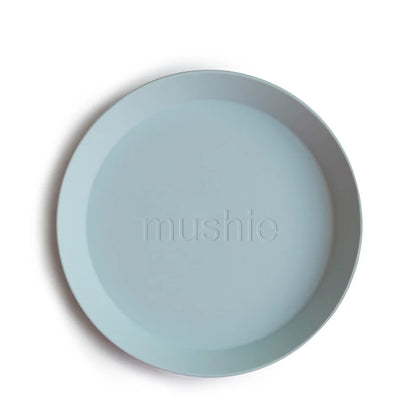 mushie Round Dinnerware Plates Set of 2 - Powder Blue