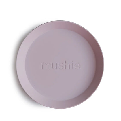 mushie Round Dinnerware Plates Set of 2 - Soft Lilac