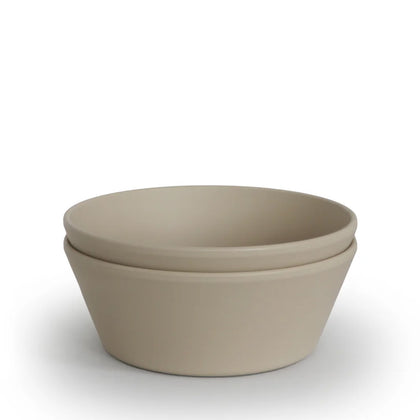 mushie Round Dinner Bowl Set of 2 - Vanilla