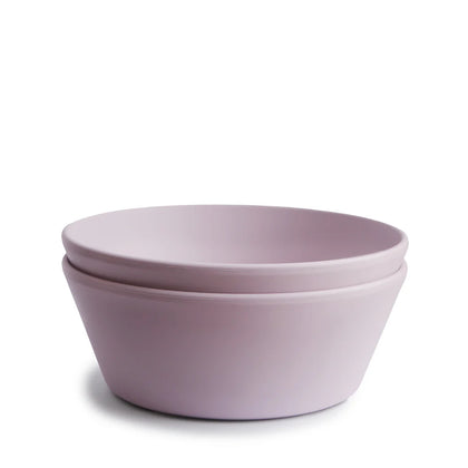 mushie Round Dinner Bowl Set of 2 - Soft Lilac