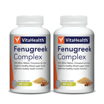 VitaHealth Fenugreek Complex 60 Vegetable Capsules - Bundle of 2