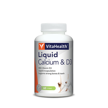 VitaHealth Liquid Calcium & D3 (60 Softgels)