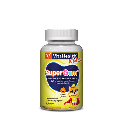 VitaHealth SuperGum with Turmeric Extract Orange Flavour (90 Gummies)