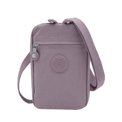 LASELLE Lightweight Nylon Crossbody Bag - Light Purple