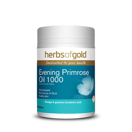 Herbs of Gold Evening Primrose Oil 1000mg (100 Softgels)