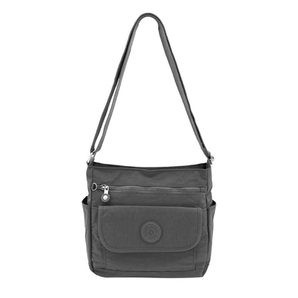 LASELLE Lightweight Nylon Sling Bag - Dark Grey