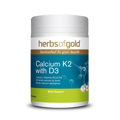 Herbs of Gold Calcium K2 with D3 90 Tablets