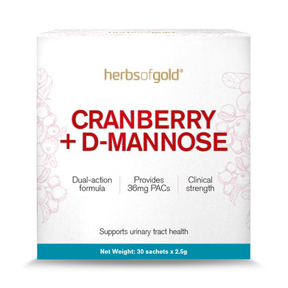 Herbs of Gold Cranberry + D-Mannose 30 Sachet 2.5g