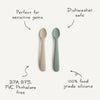 mushie Silicone Feeding Spoons 2-Pack - Ivory