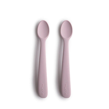 mushie Silicone Feeding Spoons 2-Pack - Soft Lilac