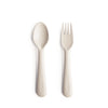 mushie Dinnerware Fork and Spoon Set - Ivory