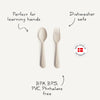 mushie Dinnerware Fork and Spoon Set - Ivory