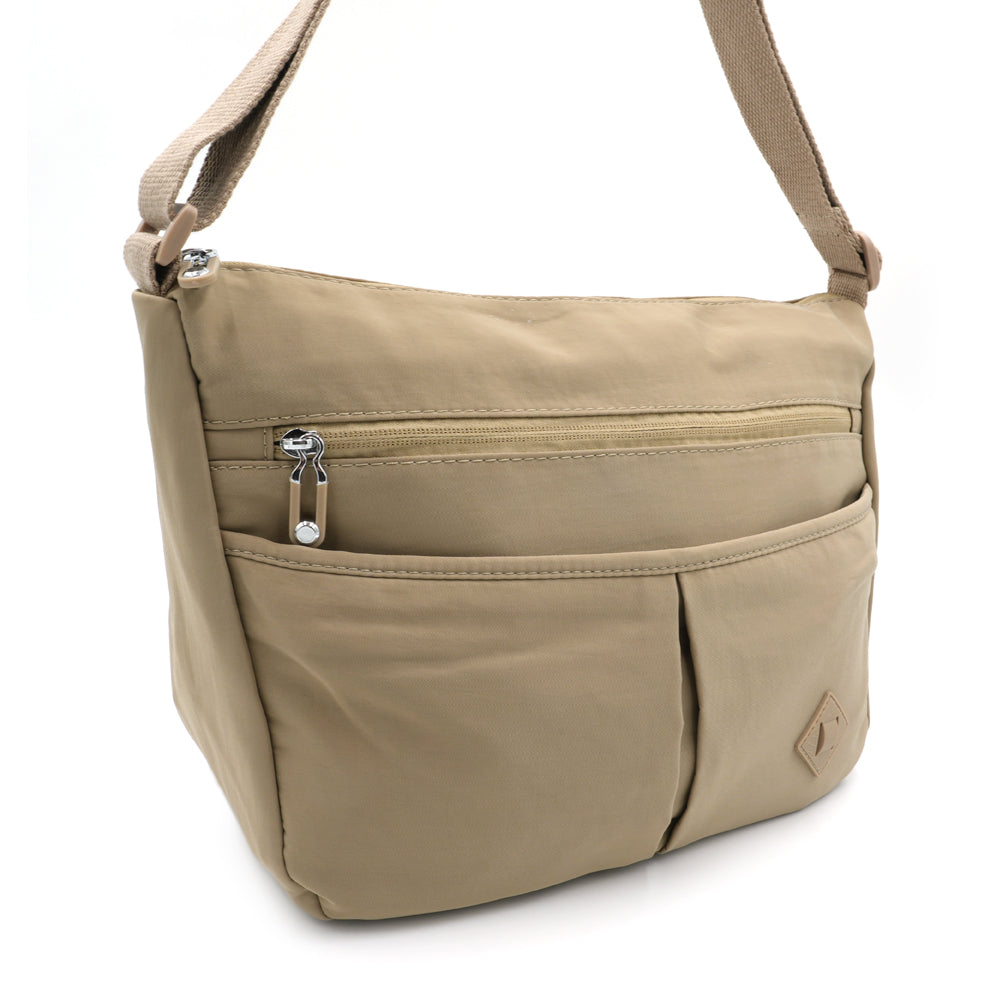 Lightweight Canvas Messenger Bag For Women - Crossbody Shoulder Bag With Multiple Pockets