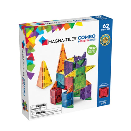 MAGNA-TILES Combo + microMAGS 62 Piece Set (244062CO)