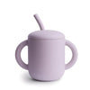 mushie Silicone Training Cup+Straw - Soft Lilac