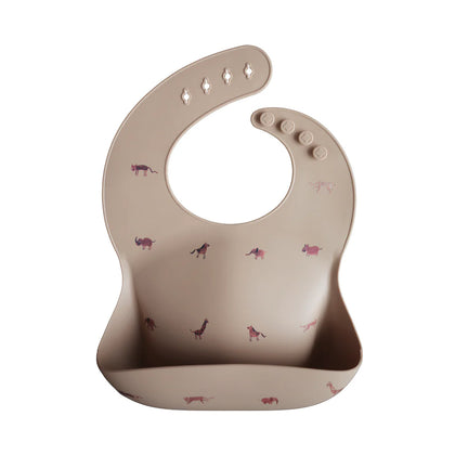 mushie Silicone Bib - Safari Tan