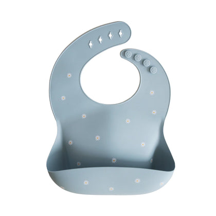 mushie Silicone Bib - White Daisy