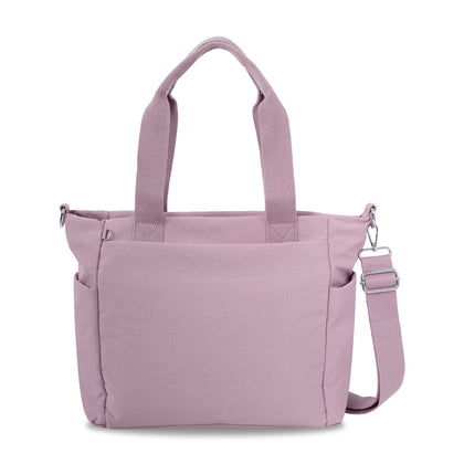 Laselle Lightweight Tote with Detachable Long Strap - Purple