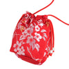 Rodolia Lined Brocade Qipao with Matching Sling Pouch - Red