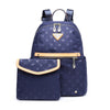 Castello Leather-Trimmed Monogram 2-in-1 Backpack + Pouch - Blue