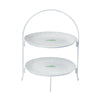 Corelle  2-Tier Cake Stand with 2pc of Luncheon Plate - Herb Country (2TIER-108-HC)