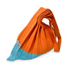 [ONLINE EXCLUSIVE] Stone Lodge Knitted Pleated Shoulder Bag (Contrast in Orange & Cyan)