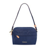 Castello Leather-Trimmed Monogram Nylon Crossbody Bag - Navy