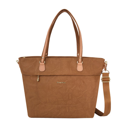 Castello Leather-Trimmed Monogram Nylon Tote Bag - Khaki
