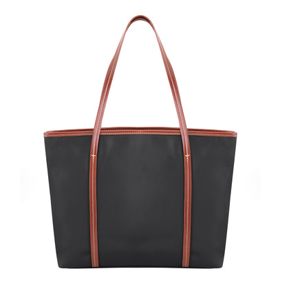 SARRER Leather Trimmed Tote Bag - Black