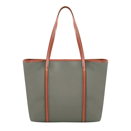 SARRER Leather Trimmed Tote Bag - Green