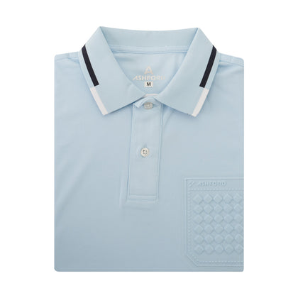 Ashford Short-Sleeved Polo - Blue