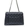 Carlo Rino Half-Flap Quilted Shoulder Bag - Black