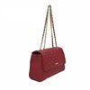 Carlo Rino Half-Flap Quilted Shoulder Bag - Red