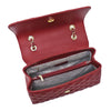 Carlo Rino Half-Flap Quilted Shoulder Bag - Red