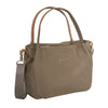 Castello Leather-Trimmed Lightweight Nylon Tote Bag with Detachable Long Strap - Khaki