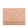 Carlo Rino Embossed Leather Wallet - Pink