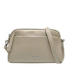 Carlo Rino Leather Crossbody Bag - Beige