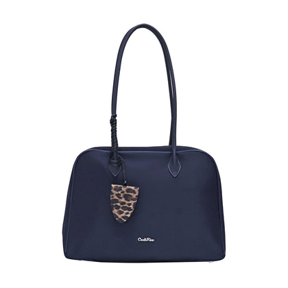 Carlo Rino Lightweight Nylon Dome-shaped Shopper - Navy