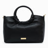 Castello Nappa Leather Tote cum Shoulder Bag - Jet Black (3576)