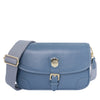 Orofino Leather Crossbody Half-Flap Bag - Blue