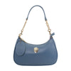 Orofino Leather Hobo Bag with Chain Strap - Blue