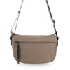 SARRER Pebbled Leather Crossbody Bag - Taupe